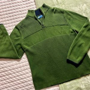 Green Quarter-Zip Pullover